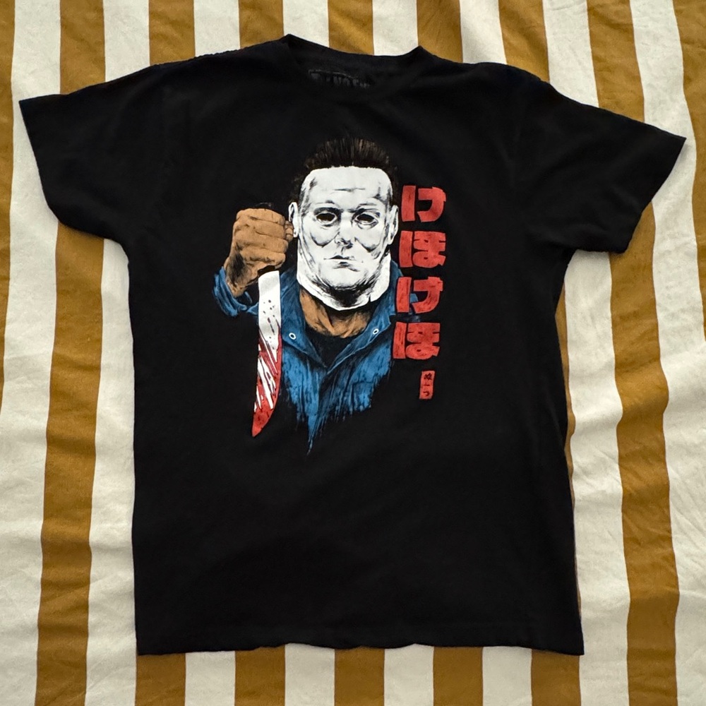 Men's Black Graphic Tee with Bold Design